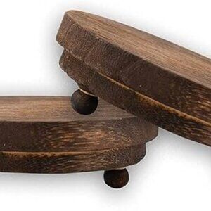 Wood, S/2 8/10'D Round Risers Natural